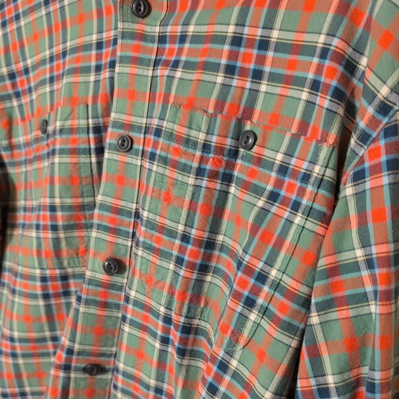 L.L.Bean Flannel Shirt Men’s Sz M Traditional Fit Multi Color Plaid Long Sleeve - Picture 3 of 6